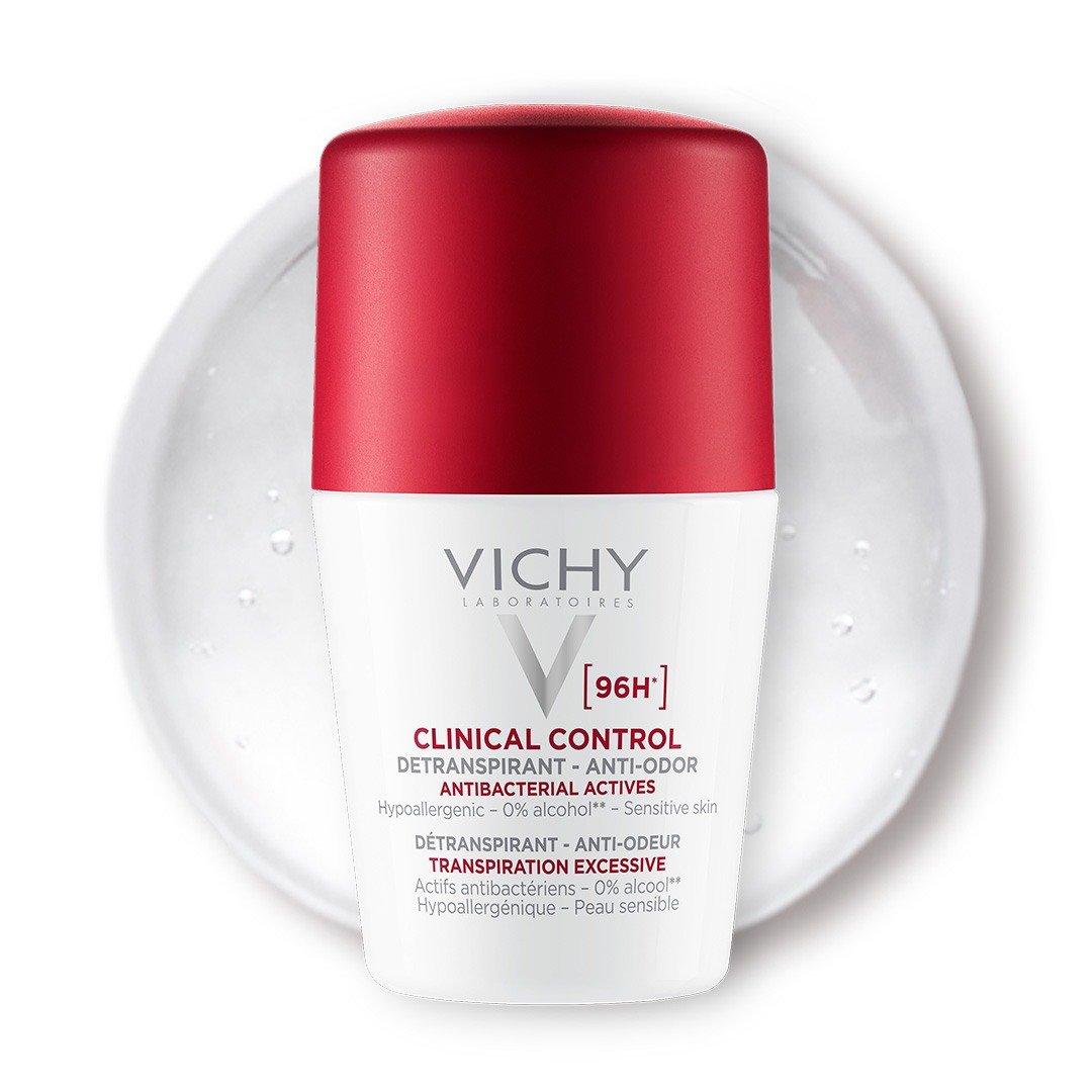 Vichy Clinical Control, roll-on on a clear gel swatch