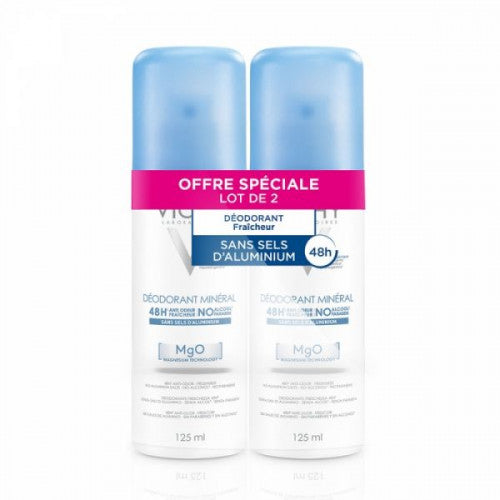 Vichy Mineral 48H Deodorant Aerosol Set of 2 125ml, view 1