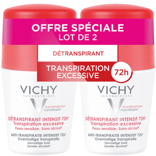 Vichy Déodorant Bille 72H Détranspirant Intensif Roll-On Set of 2x50ml, view 1