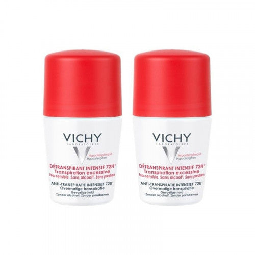 Vichy Déodorant Bille 72H Détranspirant Intensif Roll-On Set of 2x50ml, packaging detail