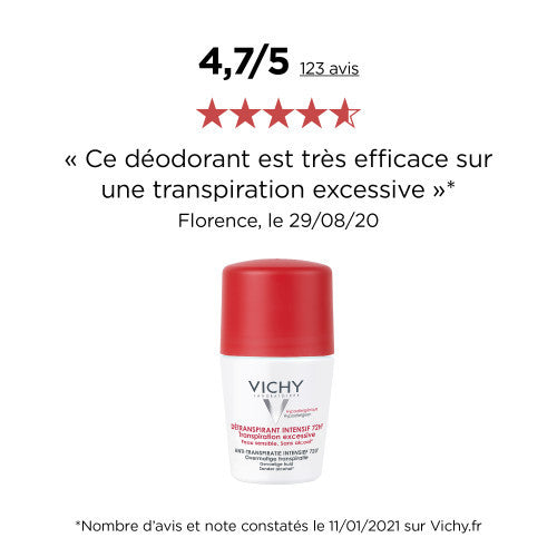 Vichy Déodorant Bille 72H Détranspirant Intensif Roll-On Set of 2x50ml, alternate angle