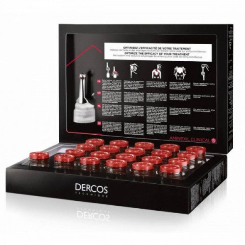 Vichy Dercos Aminexil Clinical 5 Homme 21-day hair loss treatment ampoules, alternate angle