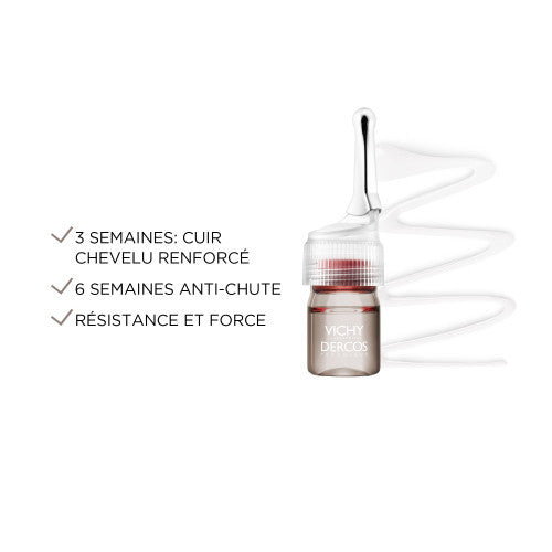 Vichy Dercos Aminexil Clinical 5 Homme 21-day hair loss treatment ampoules, packaging detail