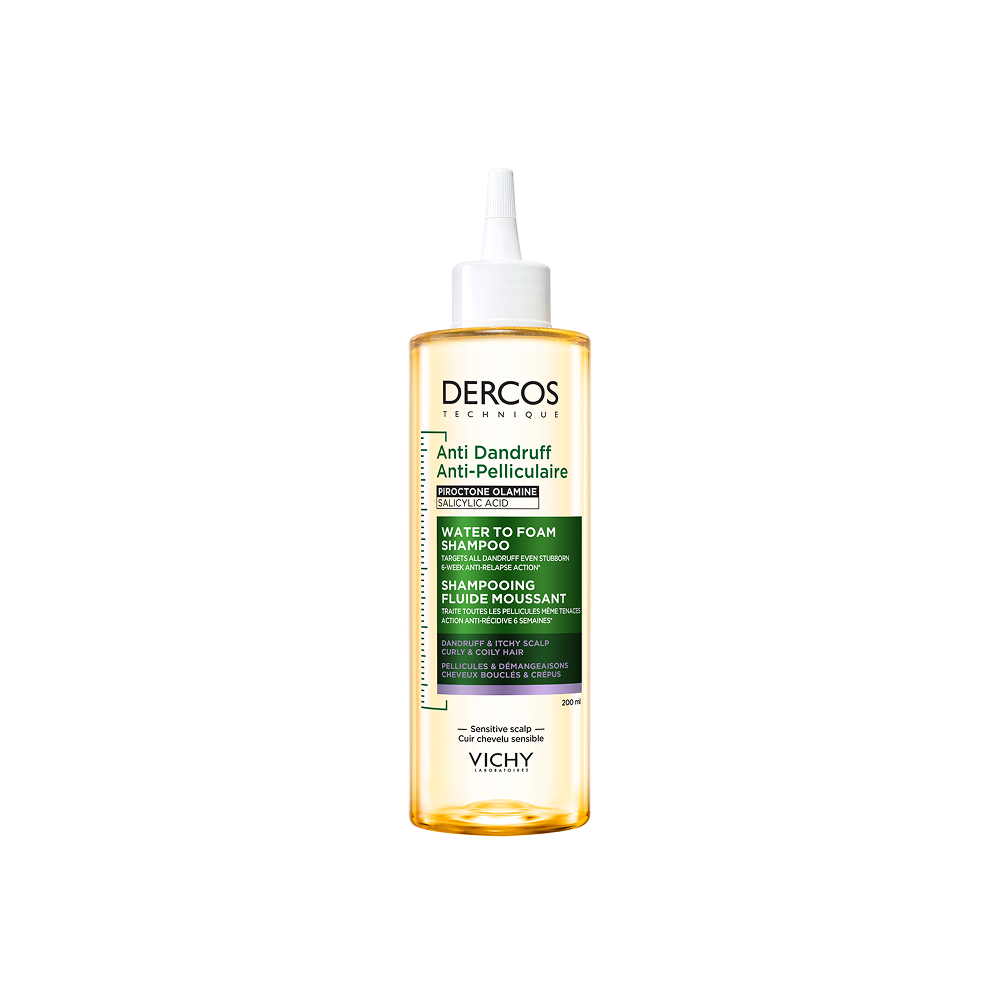 Vichy Dercos Anti-Dandruff Foaming Fluid Shampoo for Curly Hair