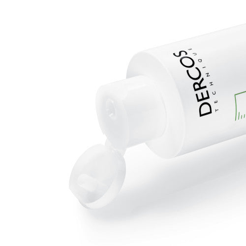 Vichy Dercos Anti-Dandruff DS Dry Hair Shampoo bottle, product close-up