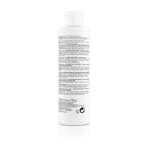 Vichy Dercos Anti-Dandruff Sensitive Scalp Shampoo bottle, packaging detail