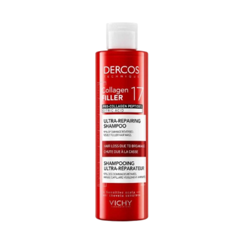 Vichy Dercos Collagen Filler 17 Ultra Repair Shampoo bottle, view 1