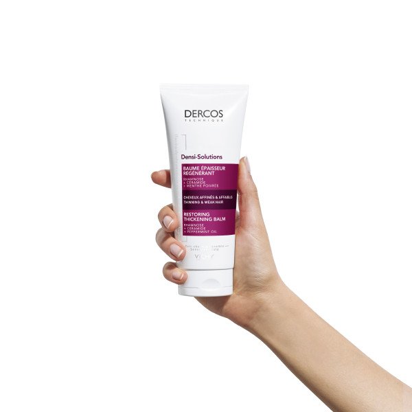 Vichy Dercos Densi-Solutions, hand holding the tube