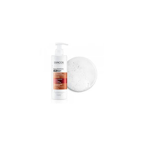 Vichy Dercos Kera-Solutions Replenishing Shampoo 250ml for damaged and breakage-prone hair, product close-up