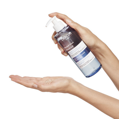 Vichy Dercos Mineral Doux Shampoo 400ml, side view
