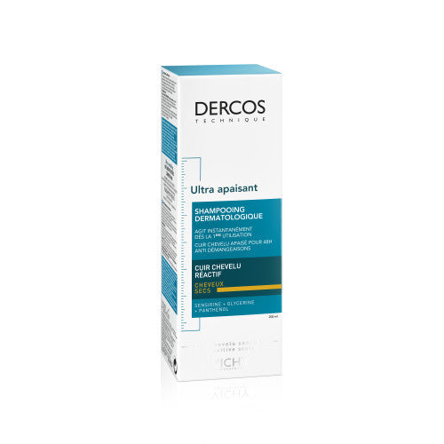 Vichy Dercos Ultra-Apaisant Dry Hair Soothing Shampoo 200ml, alternate angle