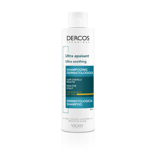 Vichy Dercos Ultra-Apaisant Dry Hair Soothing Shampoo 200ml, packaging detail