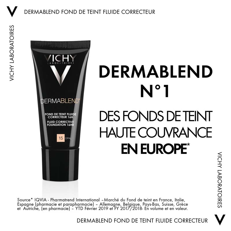 Vichy Dermablend, tube with text in French