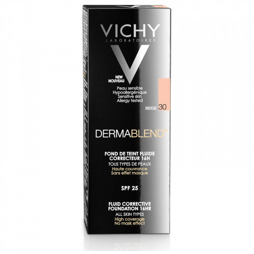 Vichy Dermablend Fond de Teint Fluide Shade 30 corrective fluid foundation 30ml, product close-up