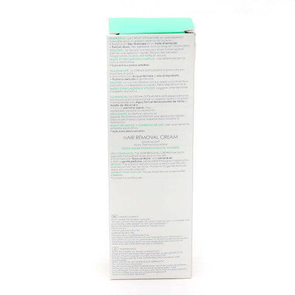 Vichy Depilatory Cream, back of the box