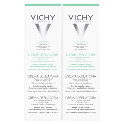 Vichy Tolerance Depilatory Cream for Sensitive Skin 150ml, pack of 2 boxes
