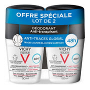 Vichy Homme 48H Anti-Trace Roll-On Deodorant Set of 2 x 50ml, view 1