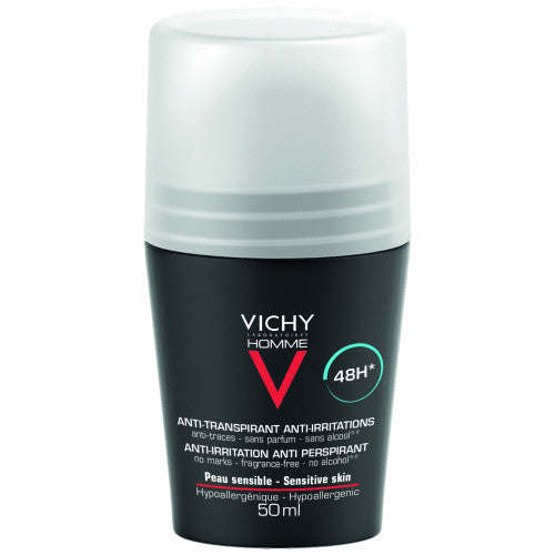 Vichy Homme 48H Anti-Perspirant Roll-On Deodorant for Sensitive Skin, view 1