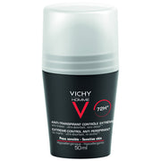 Vichy Homme 72H Anti-Perspirant Roll-On Deodorant 50ml, view 1