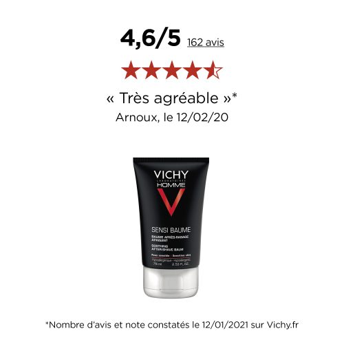 Vichy Homme Sensi-Baume After-Shave Balm 75ml, alternate angle