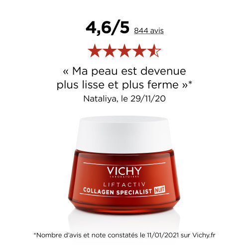 Vichy Liftactiv Collagen Specialist Nuit Night Cream 50ml, product close-up