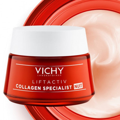 Vichy Liftactiv Collagen Specialist Nuit Night Cream 50ml, packaging detail