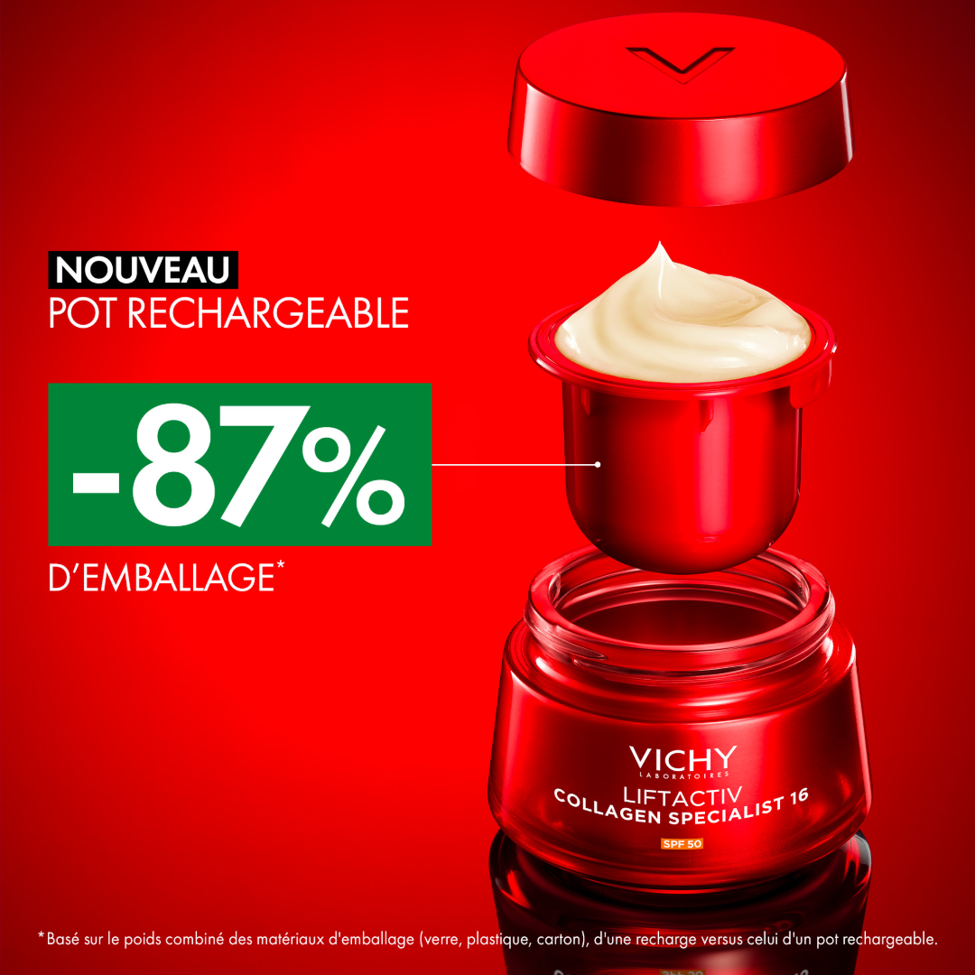Vichy LiftActiv Collagen Specialist, refill and jar