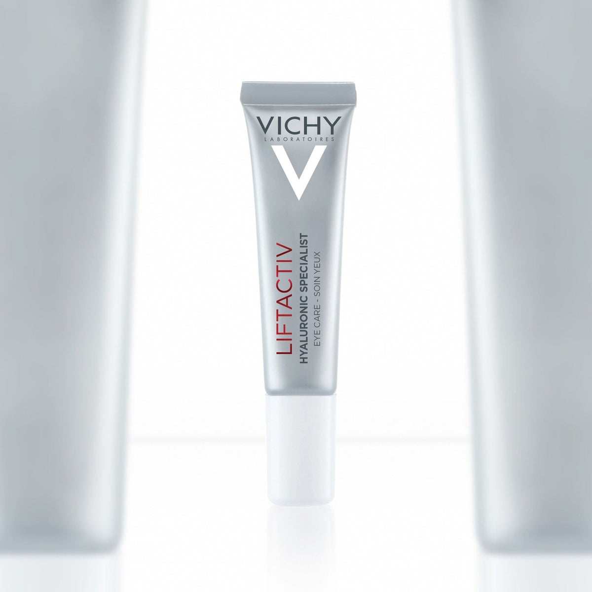 Vichy Liftactiv, front of the tube between two blurred tubes