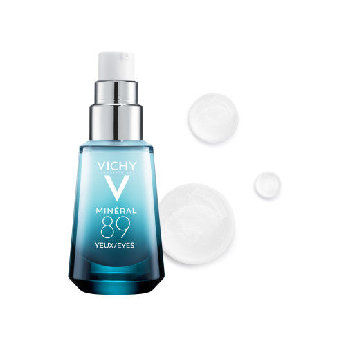 Vichy Mineral 89 Fortifying and Repairing Eye Care 15ml serum bottle, packaging detail