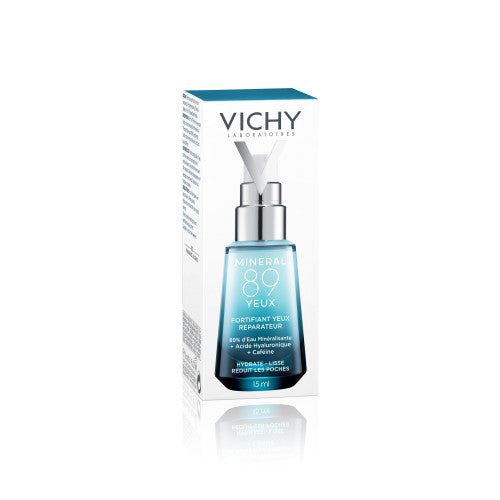 Vichy Mineral 89 Fortifying and Repairing Eye Care 15ml serum bottle, side view