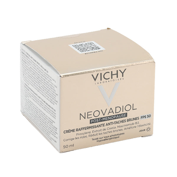 Vichy Neovadiol 50ml, three-quarter view of the Post-Menopause box