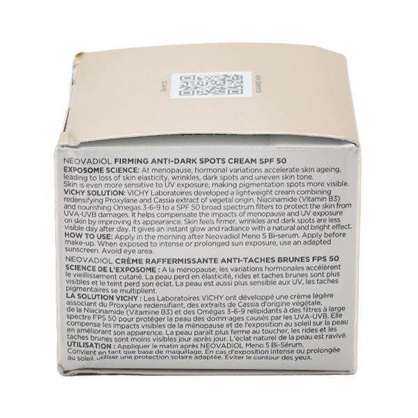 Vichy Neovadiol, back of the box with directions