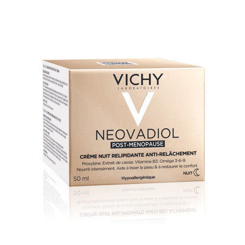 Vichy Neovadiol Night Cream 50ml jar on white background, packaging detail