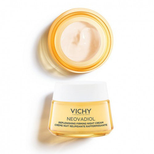 Vichy Neovadiol Night Cream 50ml jar on white background, alternate angle