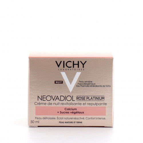 Vichy Neovadiol Rose Platinium Night Cream 50ml for post-menopausal skin, product close-up