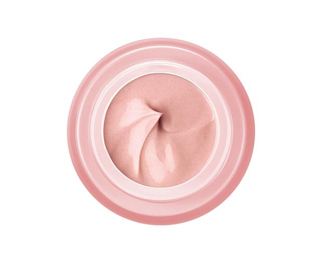 Vichy Neovadiol Rose Platinium, open jar showing the pink cream, top view