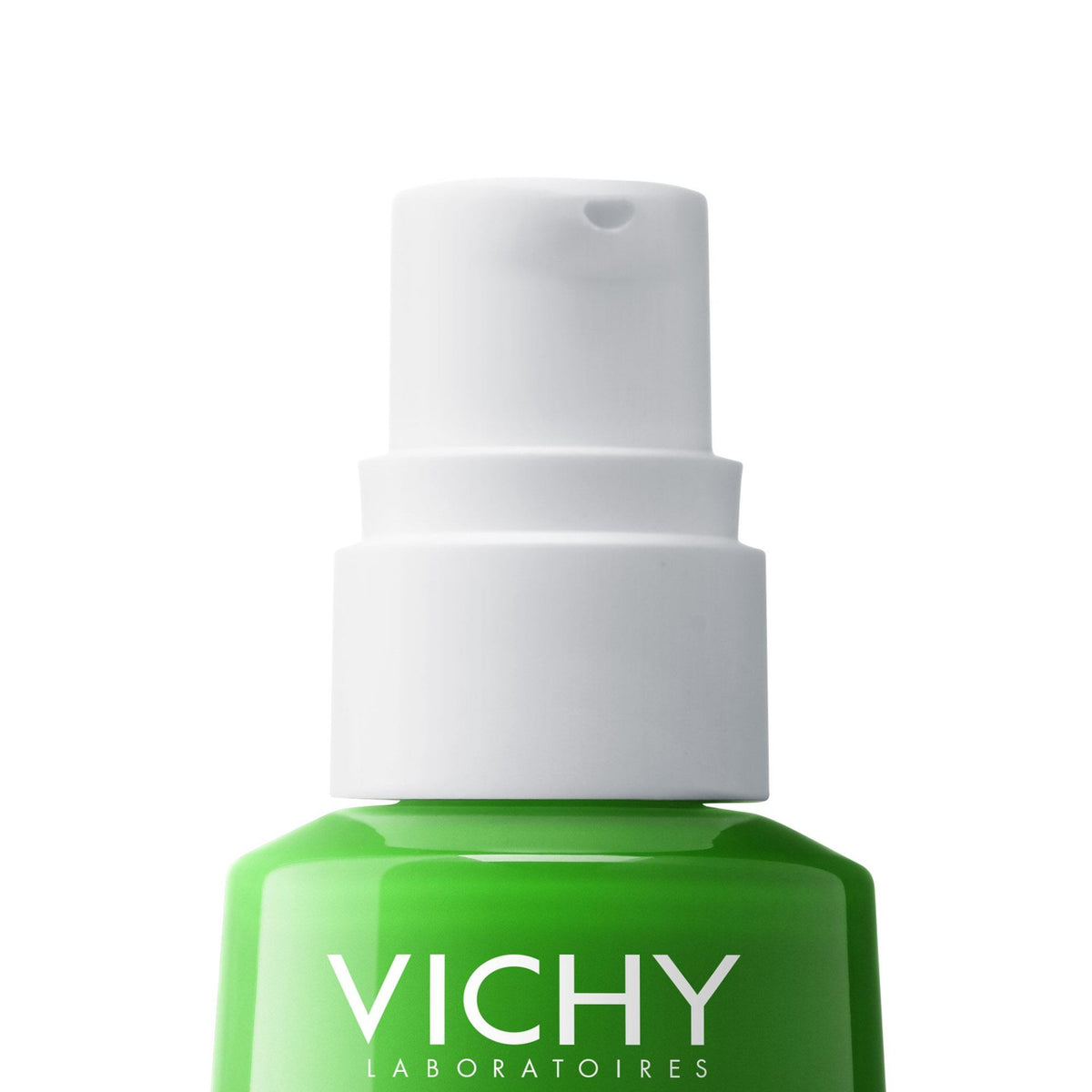 Vichy Normaderm, close-up of the pump and the Vichy logo