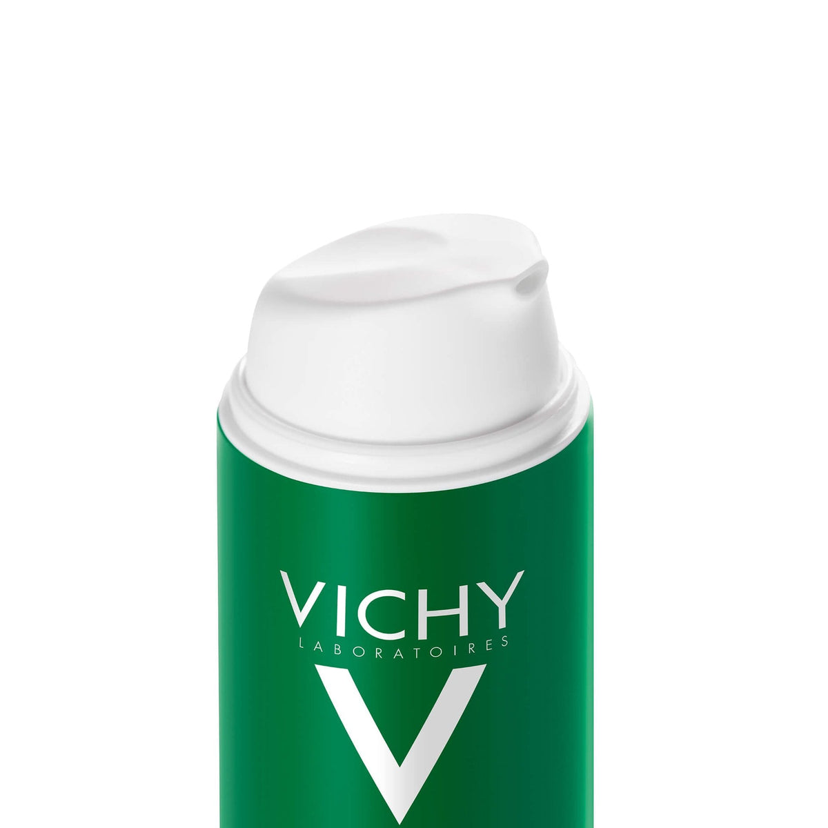 Vichy Normaderm, close-up of the pump and the Vichy logo