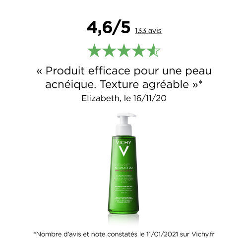Vichy Normaderm Phytosolution Purifying Gel for oily acne-prone skin, side view