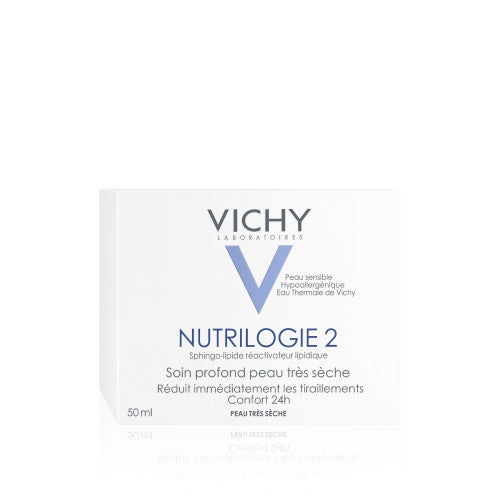 Vichy Nutrilogie 2 Very Dry Skin Intensive Moisturizing Cream 50ml, packaging detail