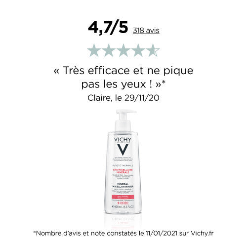 Vichy Pureté Thermale Eau Micellaire Sensitive Skin 400ml, packaging detail