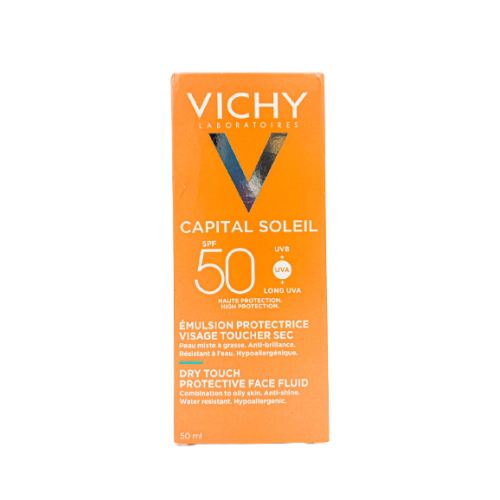 Vichy Capital Soleil Dry Touch Face Emulsion SPF 50 50ml bottle, view 1