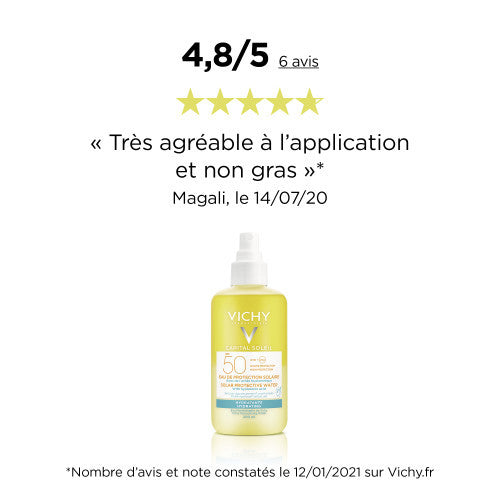 Vichy Capital Soleil Eau de Protection SPF 50 Sun Mist 200ml, packaging detail