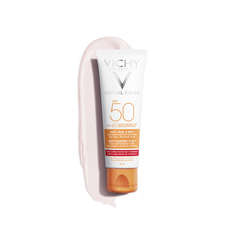 Vichy Capital Soleil Anti-Oxidant Care SPF 50 sunscreen 50ml bottle, alternate angle
